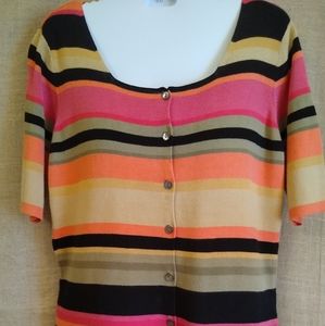 Norm Thompson Multi-Stripe Sweater, Size S/P